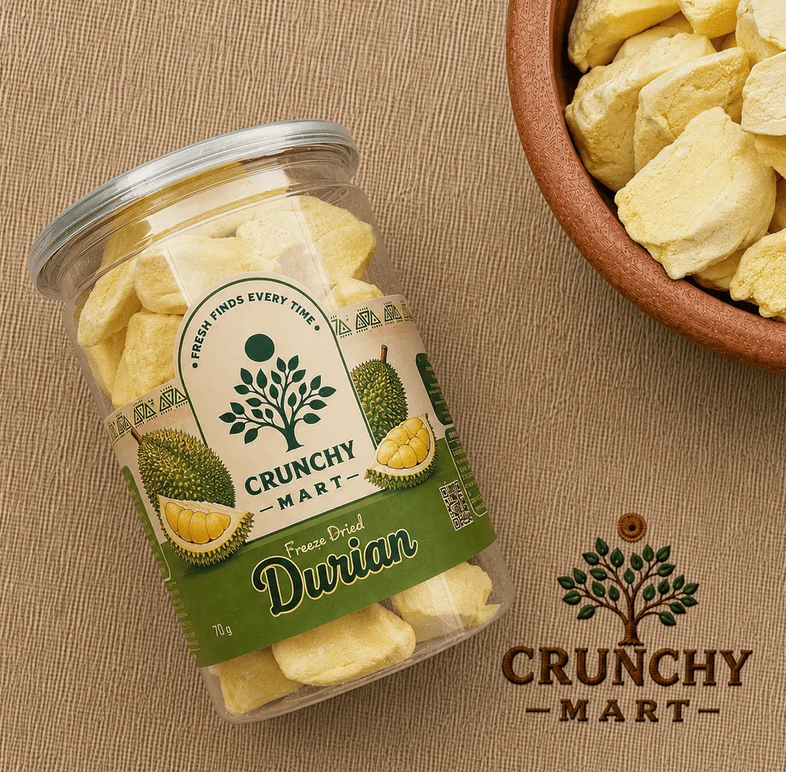 Premium Freeze-Dried Durian