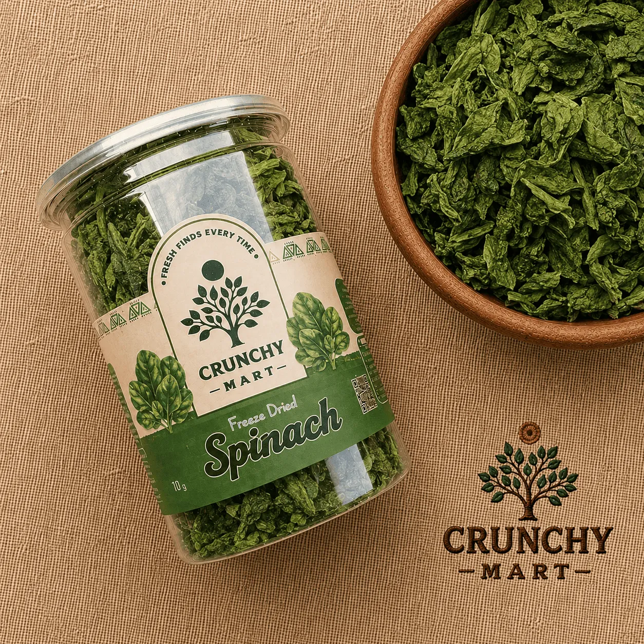 Premium Freeze-Dried Spinach