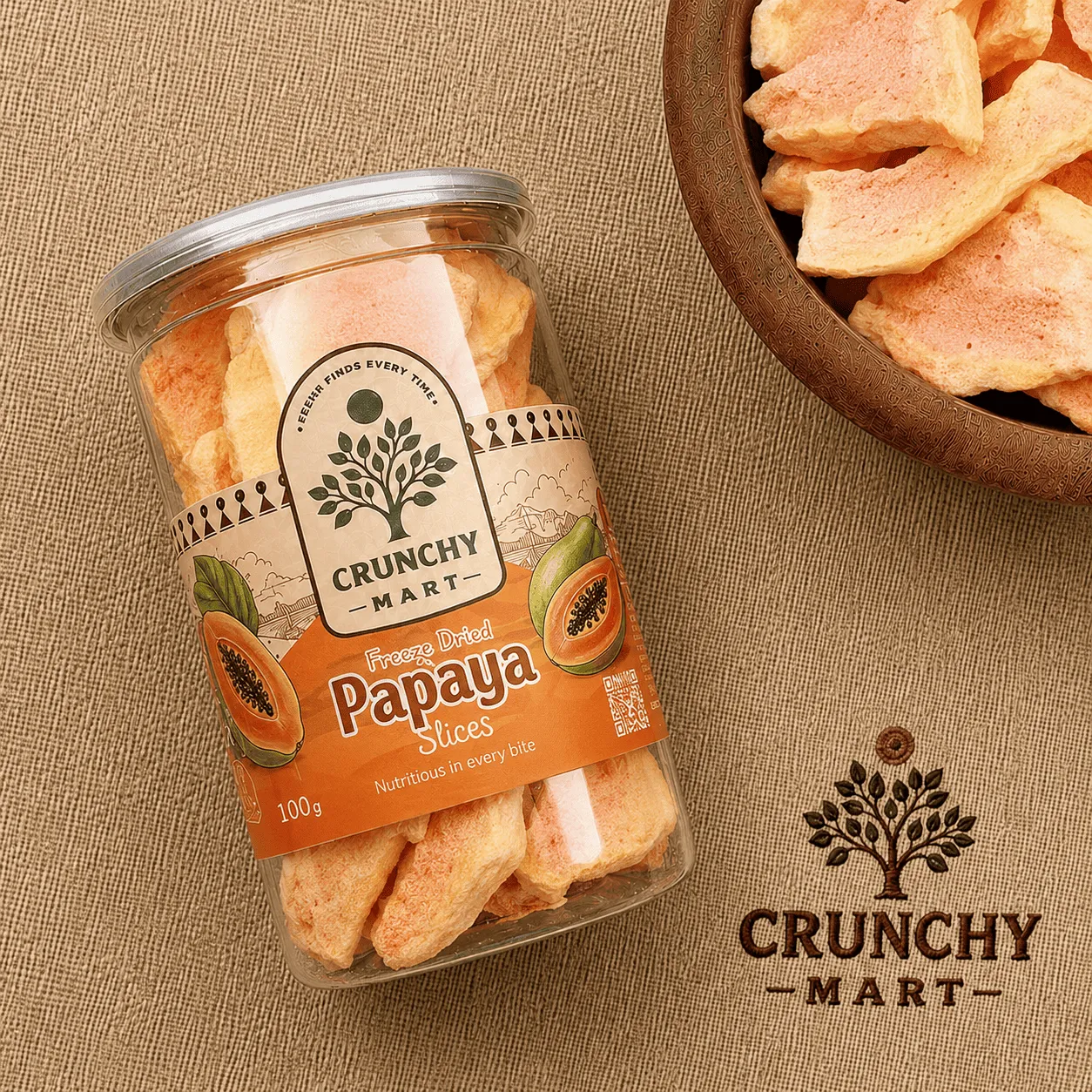 Premium Freeze-Dried Papaya