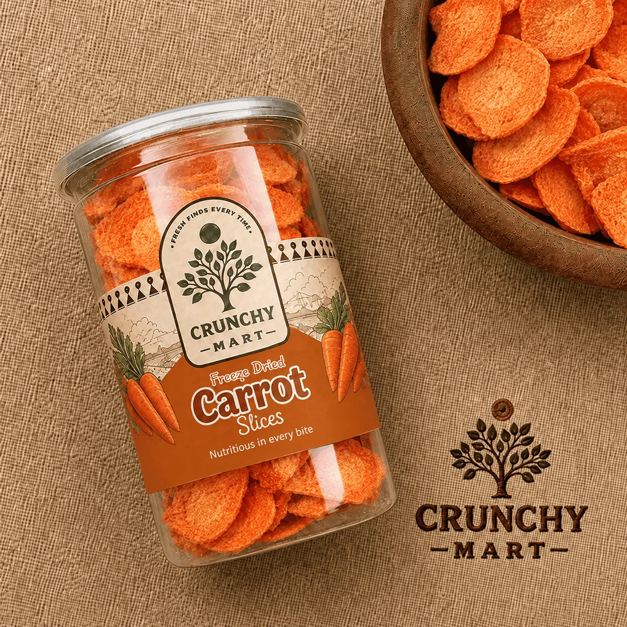 Premium Freeze-Dried Carrot