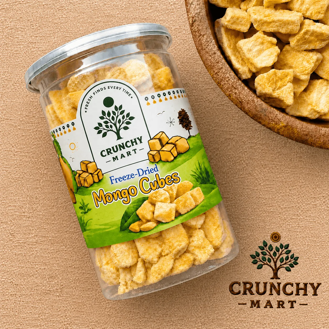 Freeze Dried Mango Cubes - 1
