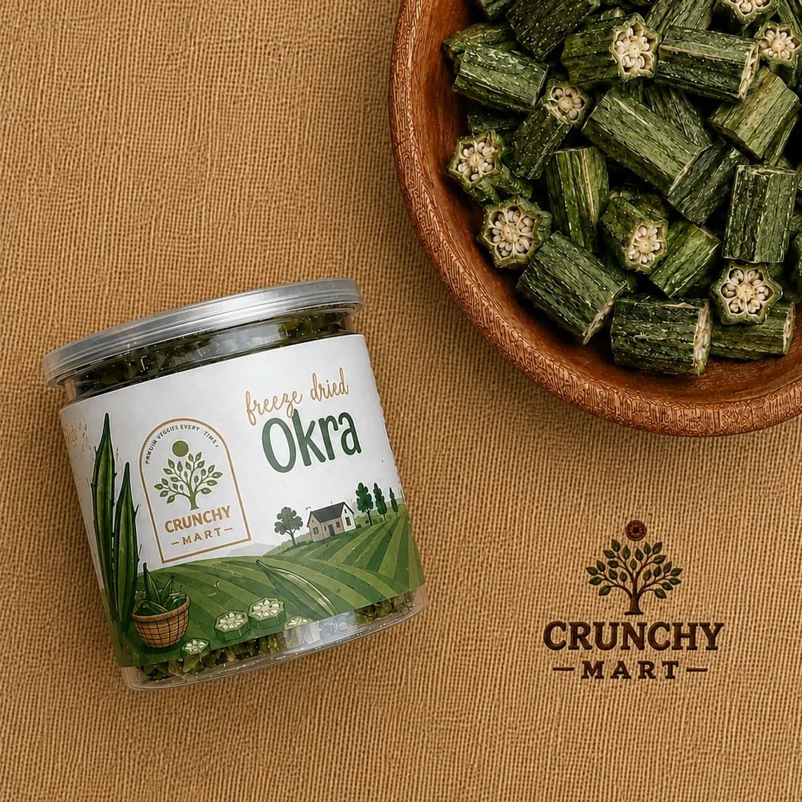 Premium Freeze-Dried Okra